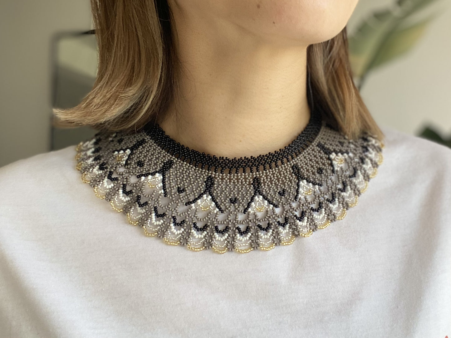 Enlace Beads Collar Necklace / Ladylike