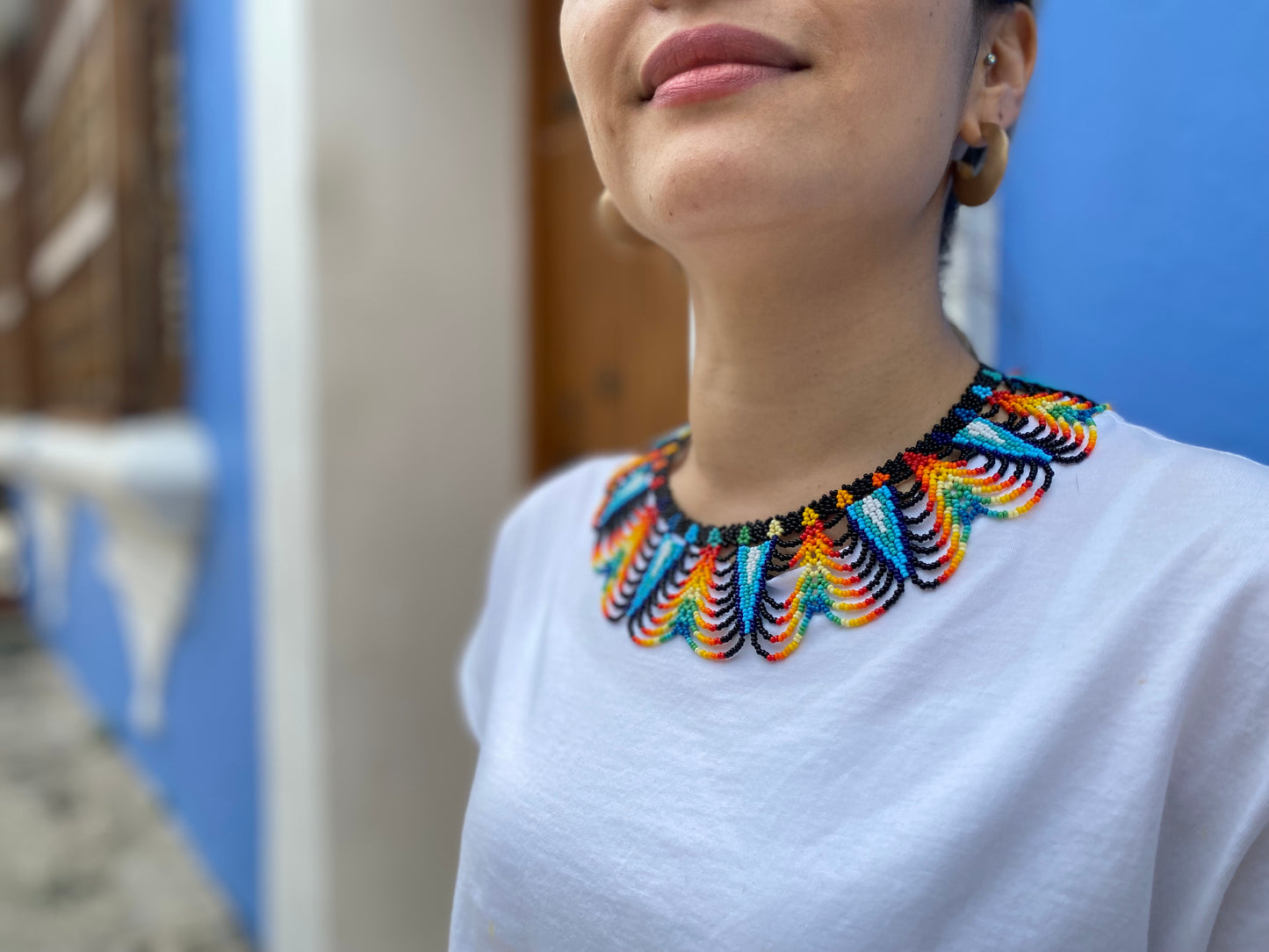 Enlace Beads Collar Necklace / Rainbow